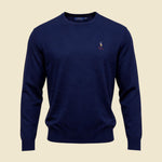 Polo Ralph Lauren Navy Blue Premium Crewneck Sweater - XL