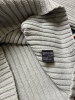 Polo Jeans Co. Grey & White Textured Turtleneck Sweater - M