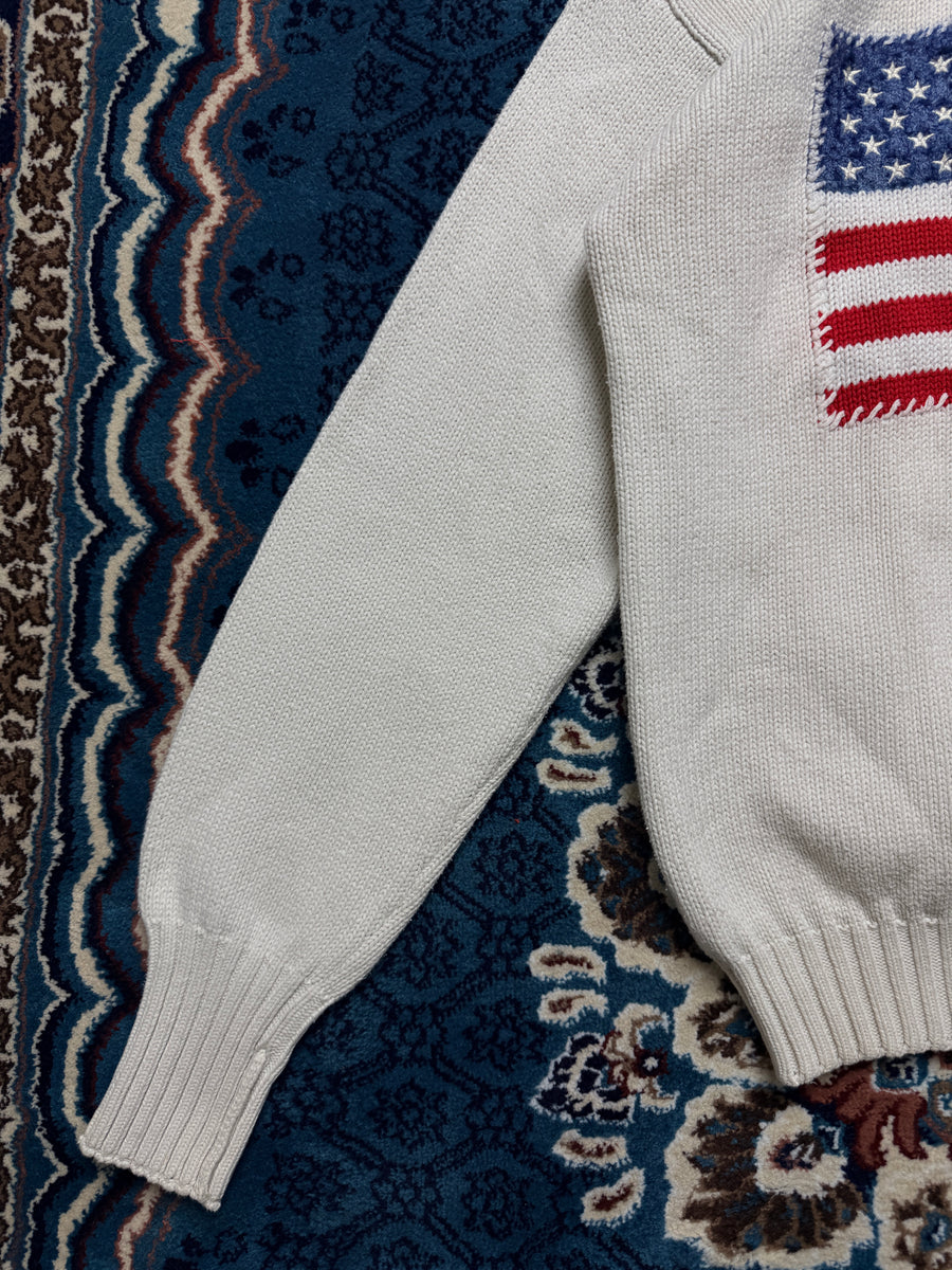 Ralph Lauren White Flag Crewneck Sweater - S