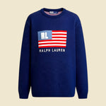 Polo by Ralph Lauren Navy Blue Flag Crewneck Sweater - S