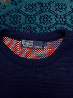 Polo by Ralph Lauren Navy Blue Flag Crewneck Sweater - S