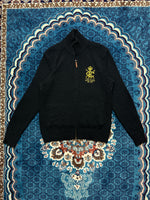 Polo by Ralph Lauren Racing Stables Black Full Zip Sweater - M