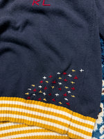 Polo by Ralph Lauren Grey Flag Japanese Embroidered Crewneck Sweater - XL