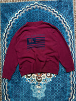 Polo Jeans Co. Maroon Flag Lambs Wool Crewneck Sweater - XL