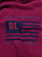 Polo Jeans Co. Maroon Flag Lambs Wool Crewneck Sweater - XL
