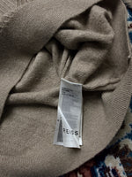 Reiss Beige Textured Quarter Zip Sweater - M