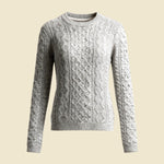 Only & Sons Light Grey Textured Cable Knit Sweater - S