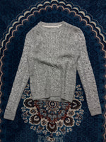 Only & Sons Light Grey Textured Cable Knit Sweater - S