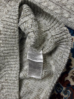 Only & Sons Light Grey Textured Cable Knit Sweater - S