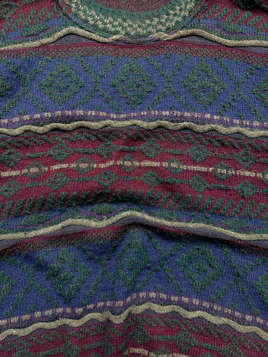 Enzo Lorenzo Coogi Style Multicolour Crewneck Sweater - L/XL