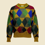 Carlo Colucci Patterned Multicolour Crewneck Sweater - M