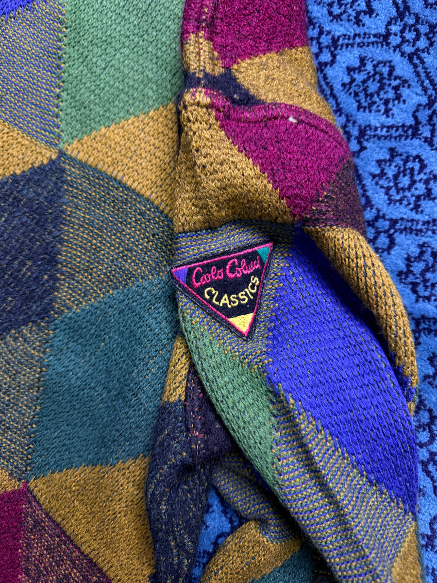 Carlo Colucci Patterned Multicolour Crewneck Sweater - M