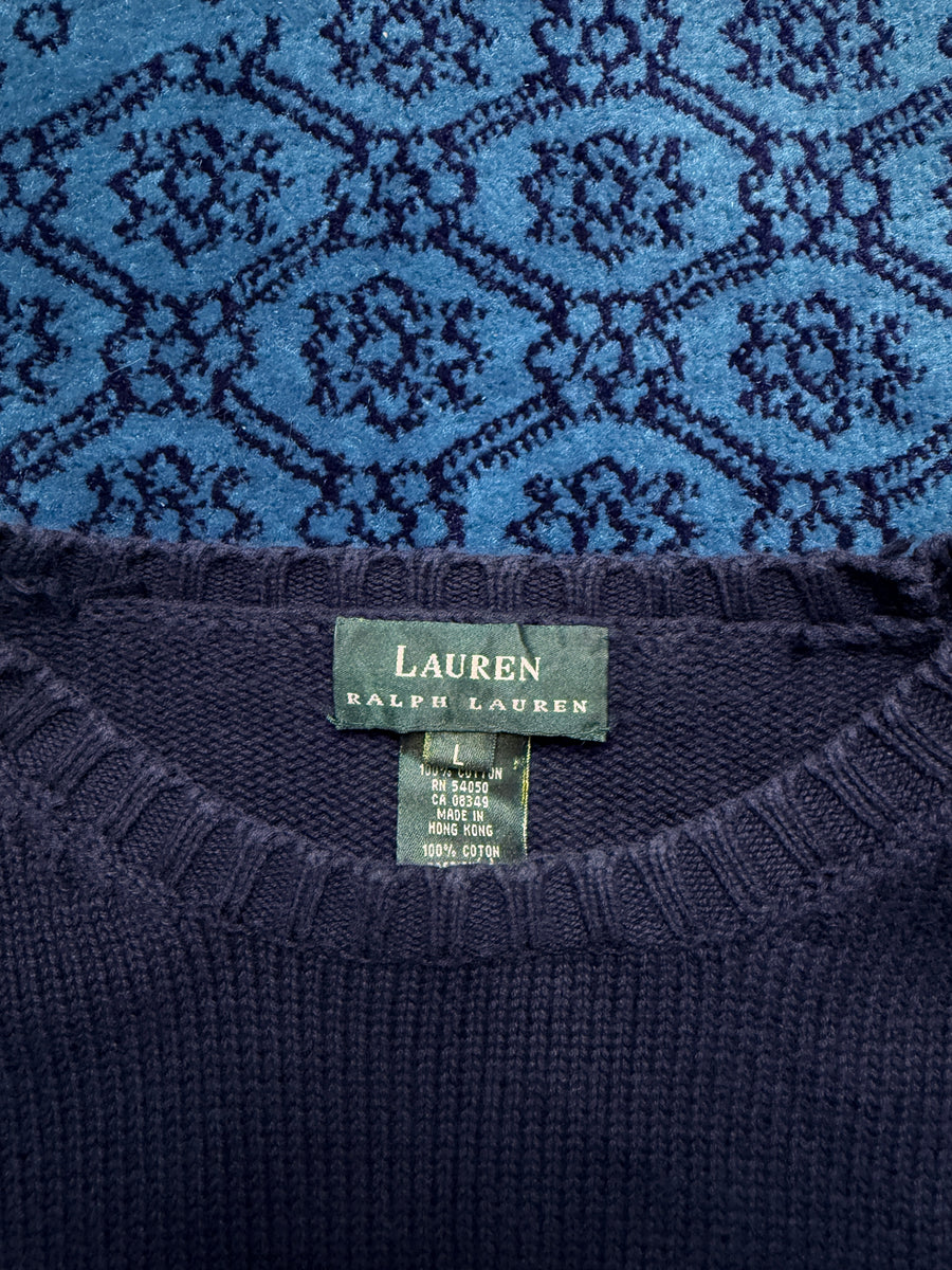 Lauren Ralph Lauren Navy Blue Vintage 1967 Sports Edition Crewneck Sweater - L