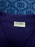 Lacoste Navy Blue Patterned Cardigan - XL