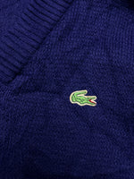 Lacoste Navy Blue Patterned Cardigan - XL