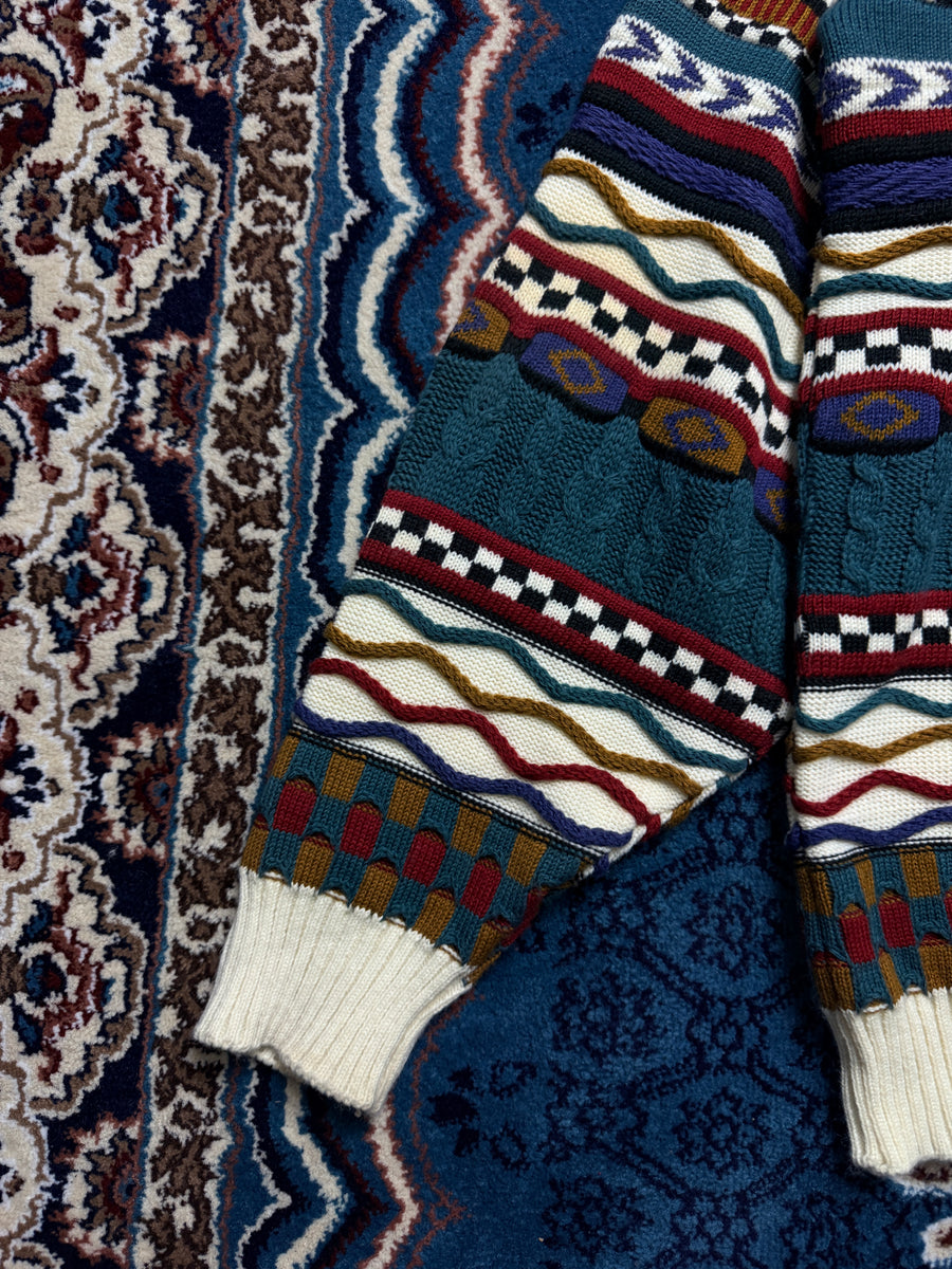 The Sweater Shop Coogi Style Multicolour Crewneck Sweater - L/XL