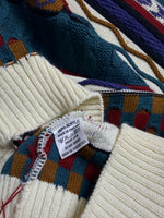 The Sweater Shop Coogi Style Multicolour Crewneck Sweater - L/XL