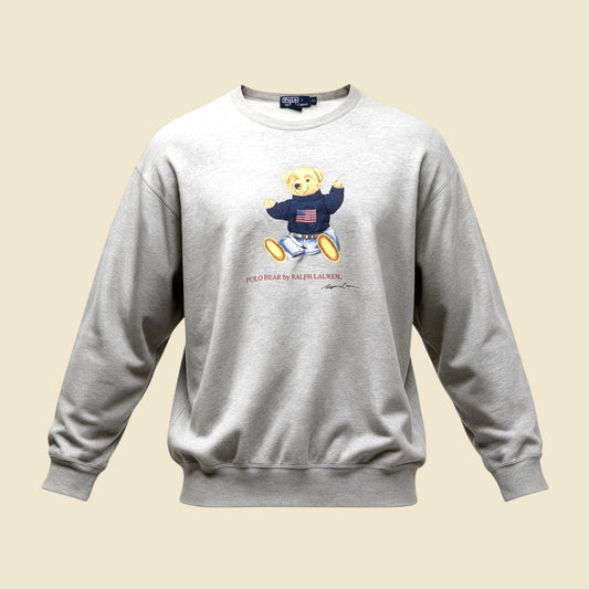 Polo by Ralph Lauren Grey Bear Oversized Sweatshirt - XL
