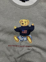 Polo by Ralph Lauren Grey Bear Oversized Sweatshirt - XL