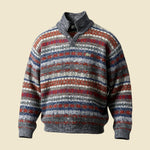 Lacoste Patterned Multicolour Wool Polo Style Sweater - XL/XXL