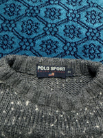 Polo Sports Grey Flag Pure Wool Crewneck Sweater - M