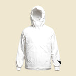 Nike White Hooded Parachute Pullover Jacket - L