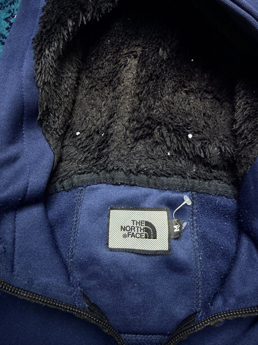 The North Face Navy Blue Fleece Hooded Jacket - M