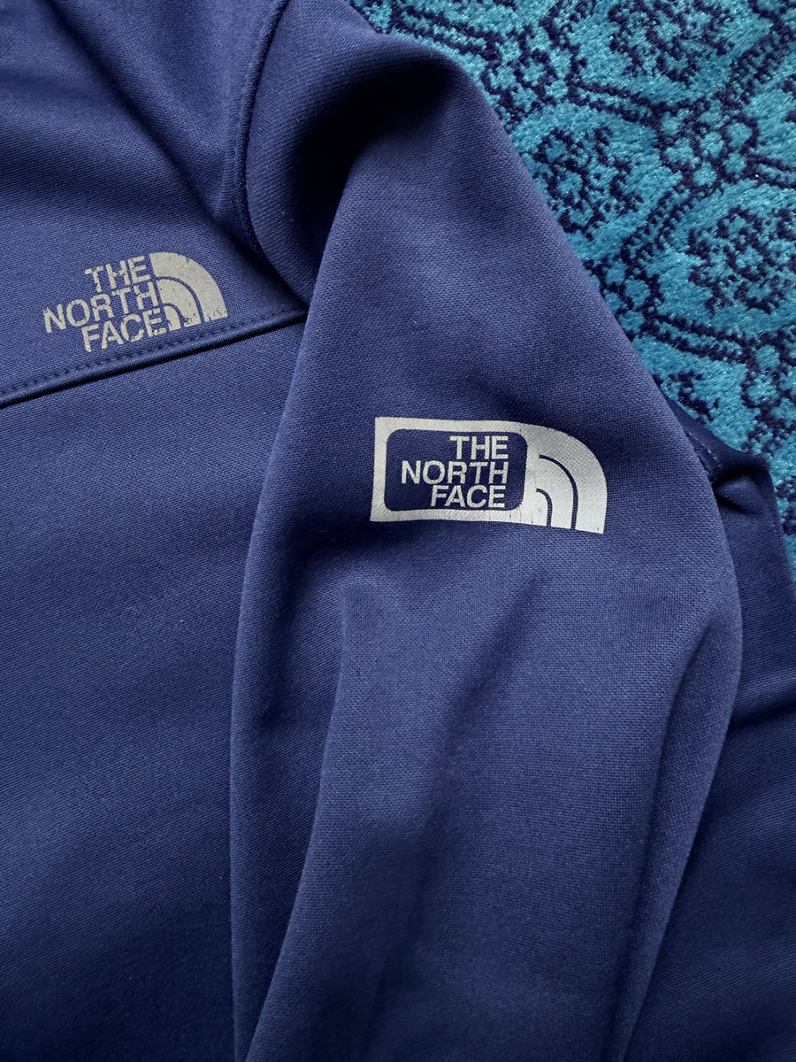 The North Face Navy Blue Fleece Hooded Jacket - M