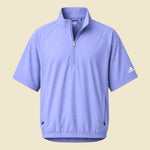 Adidas Light Blue Half Sleeve Parachute Pullover Loose Fit Track Jacket - M