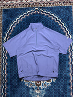 Adidas Light Blue Half Sleeve Parachute Pullover Loose Fit Track Jacket - M