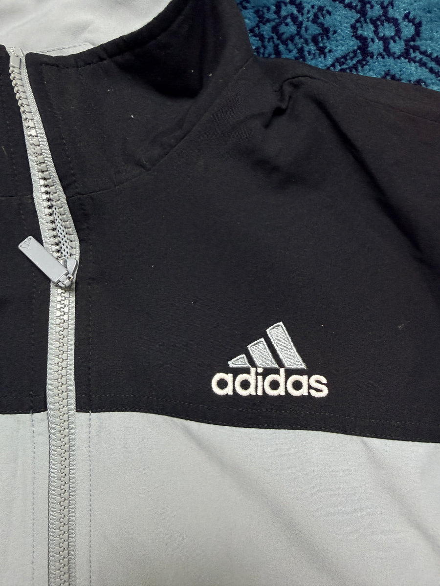 Adidas Black & Grey Track Jacket - M/L