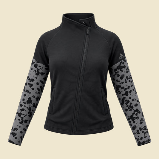 Adidas Black Two Tone Patterned Track Jacket - M