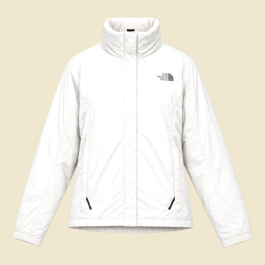 The North Face White Parachute Hooded Jacket - L