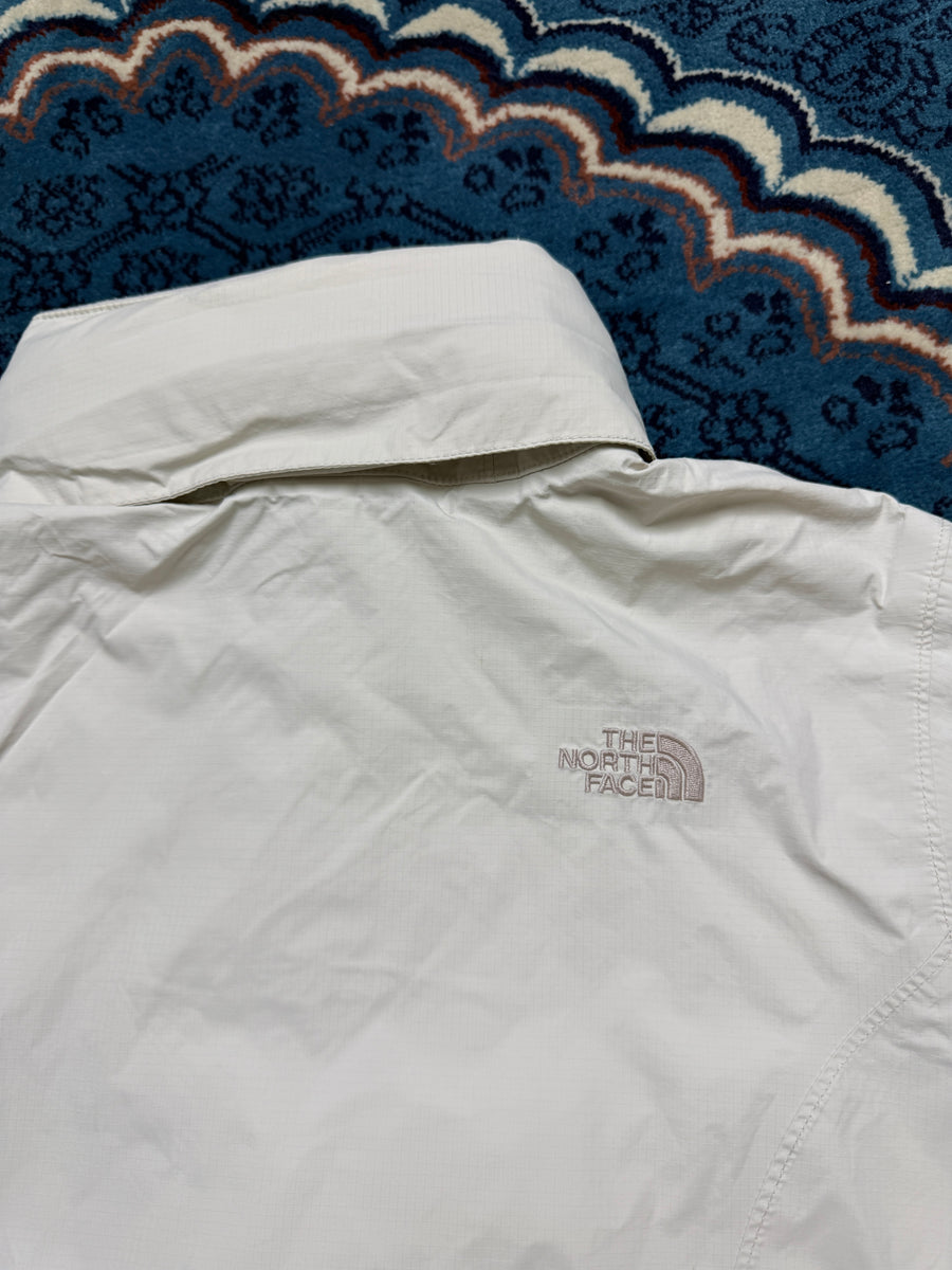 The North Face White Parachute Hooded Jacket - L