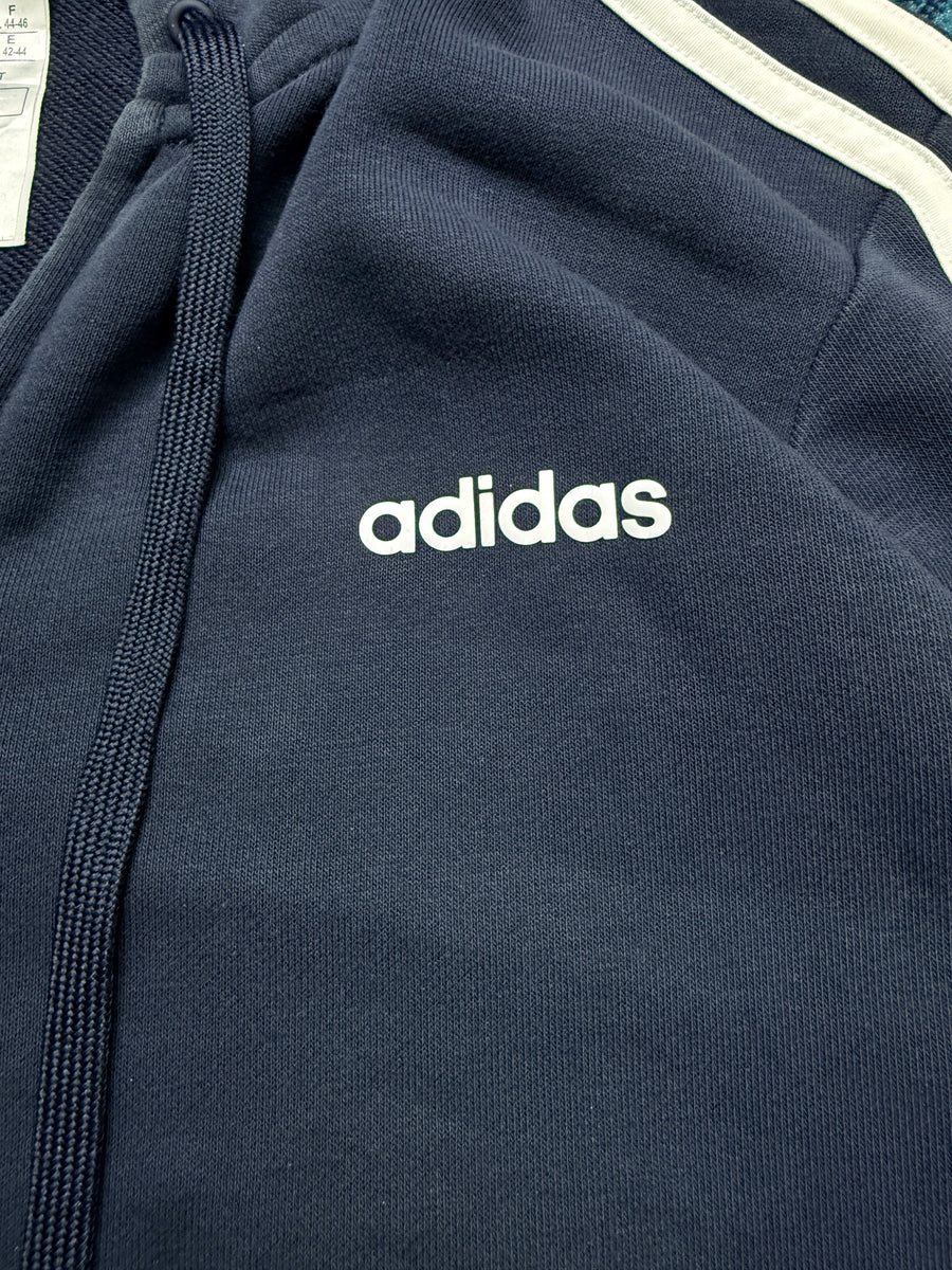 Adidas Navy Blue Faded Zipper Hooded Jacket - L