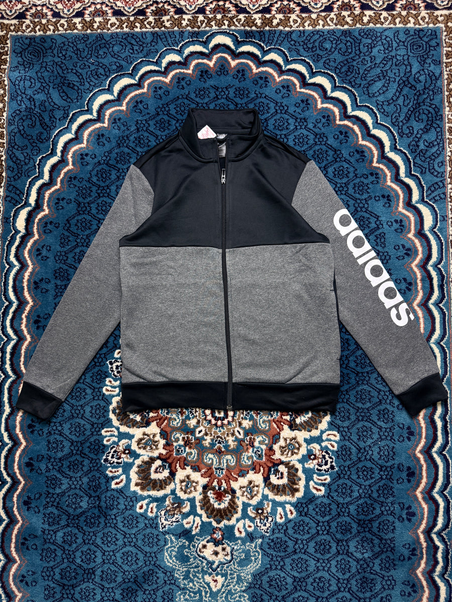 Adidas Black & Grey Vintage Track Jacket - S