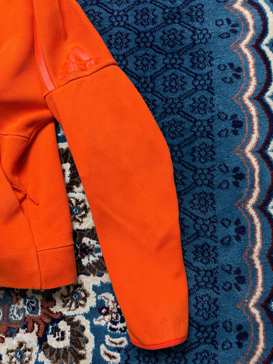 Adidas Orange Hooded Track Jacket - S