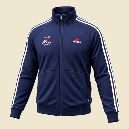 Adidas Navy Blue Fleece Track Jacket - M/L