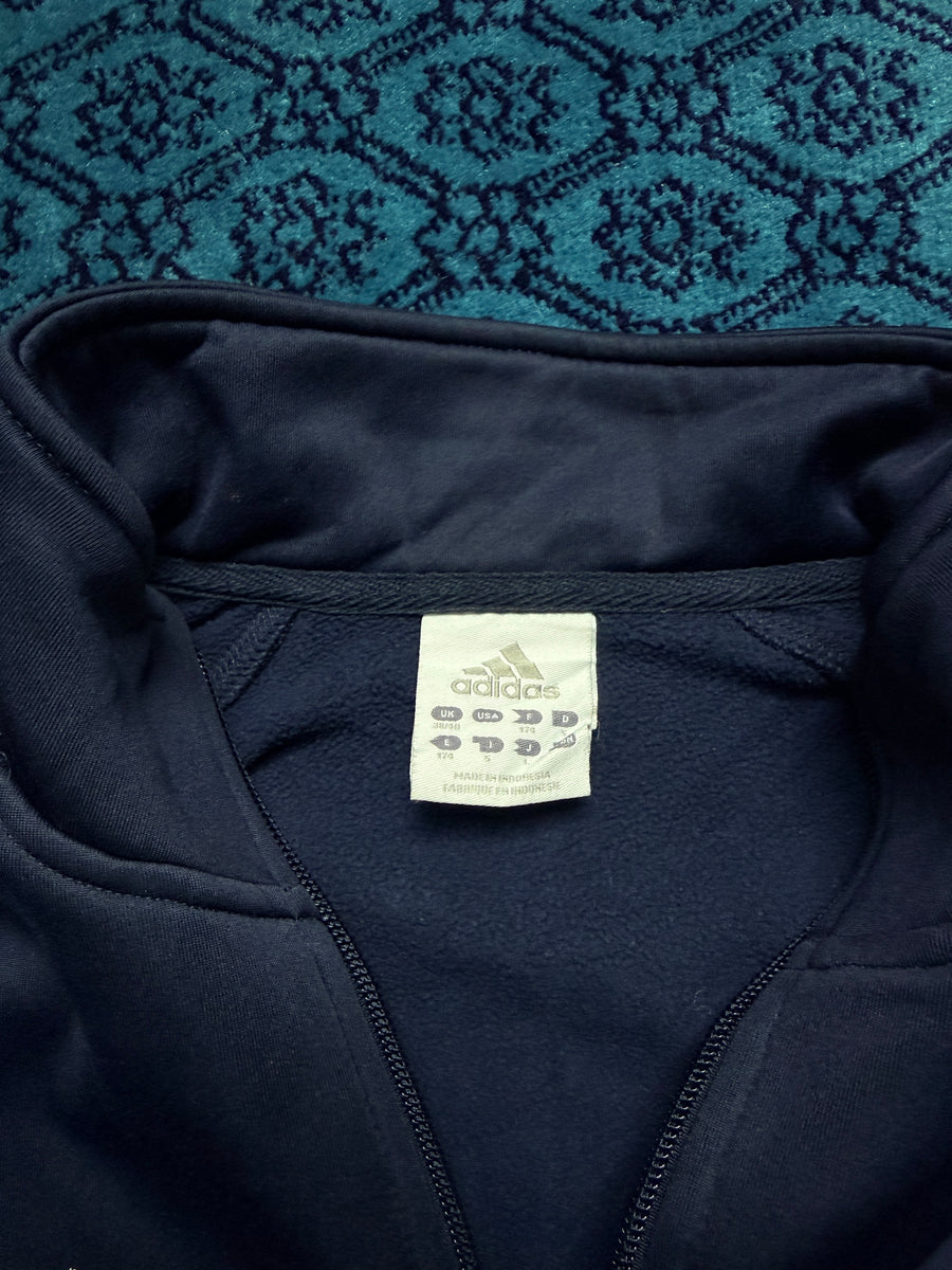 Adidas Navy Blue Fleece Track Jacket - M/L