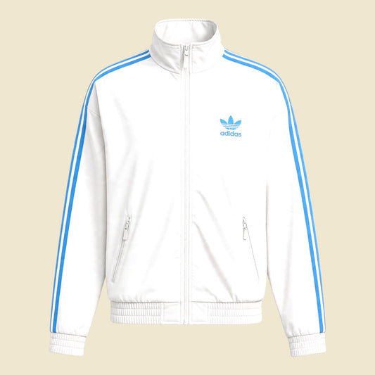 Adidas White & Blue Track Jacket - S