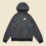 Nike Black Zipper Parachute Hooded Jacket - S