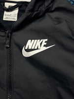 Nike Black Zipper Parachute Hooded Jacket - S