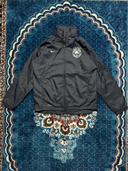Nike Grey Storm Fit Hooded Parachute Track Jacket - S/M