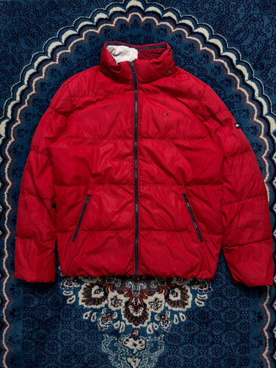 Tommy Jeans Red Puffer Jacket - L