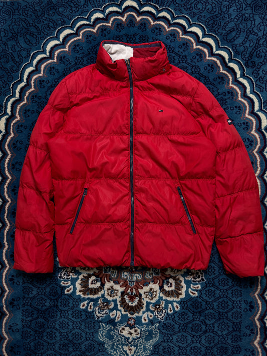 Tommy Jeans Red Puffer Jacket - L