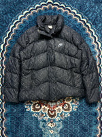 Nike Bluish Grey Sportswear Patterned Puffer Jacket - XL