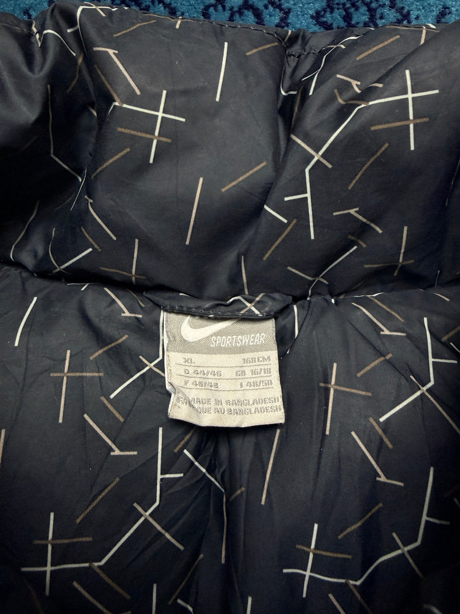 Nike Bluish Grey Sportswear Patterned Puffer Jacket - XL