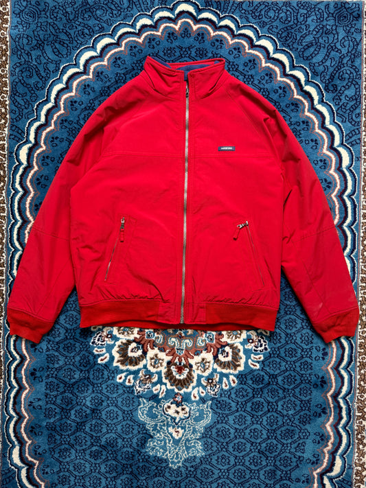 Land's End Red Puffer Bomber Jacket - L