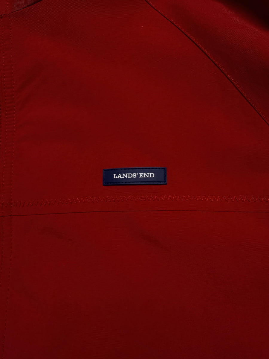 Land's End Red Puffer Bomber Jacket - L