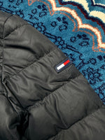 Tommy Jeans Black Long Puffer Jacket - XXS